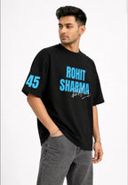 Rohit Sharma Forever Captain Oversized T-Shirt – Black