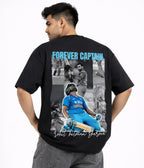 Rohit Sharma Forever Captain Oversized T-Shirt – Black