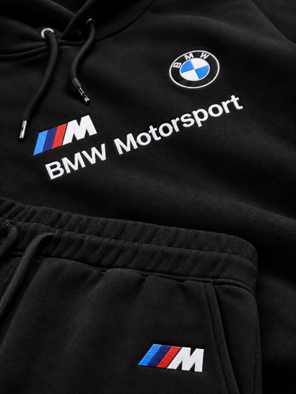 Premium Black BMW Motorsport Hoodie & Jogger Co-Ord Set