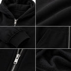 Premium Black Oversized Zip-Up Hoodie