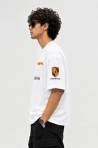 White Porsche Racing Oversized T-Shirt