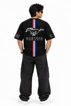 Mustang Racing Oversized T-Shirt – Black
