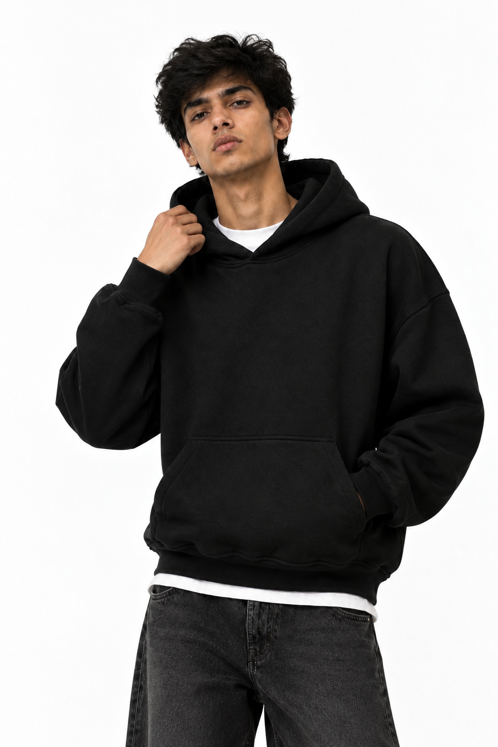 Premium Black Oversized Hoodie