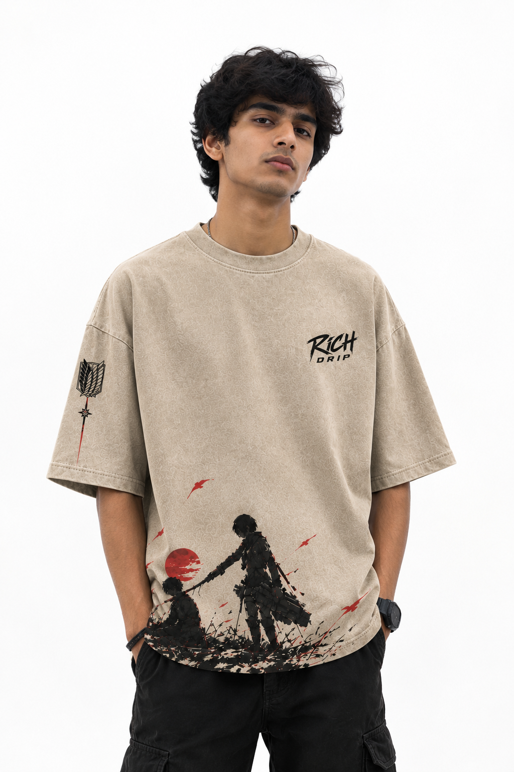 Crimson Warrior Oversized Tee – RICH DRIP