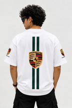 White Porsche Racing Oversized T-Shirt