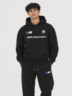 Premium Black BMW Motorsport Hoodie & Jogger Co-Ord Set